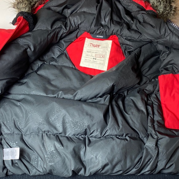 TNA Aritzia Ronne Red Duck Down Parka Coat Jacket - size S - Picture 9 of 14
